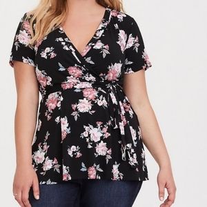 Floral Wrap Top